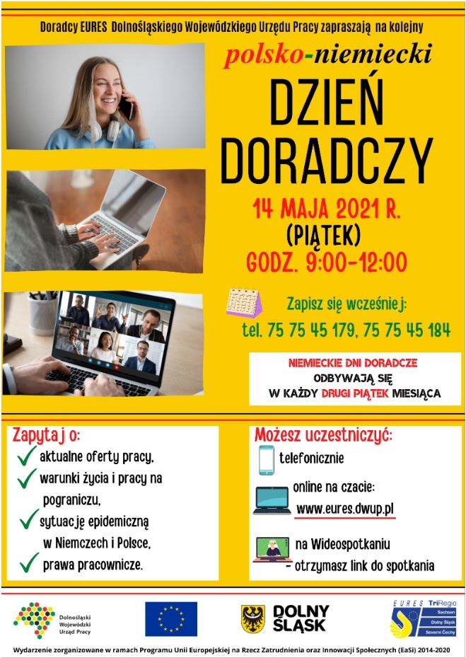 Plakat informujący o polsko-niemieckim dniu doradczym